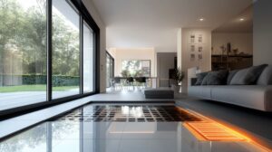 modern home with radiant floor heating