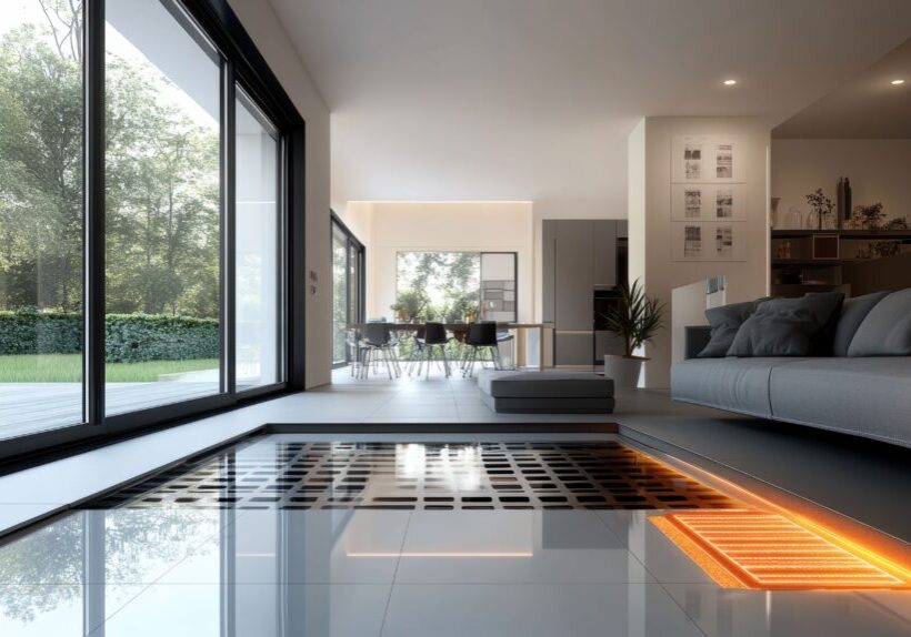 modern home with radiant floor heating